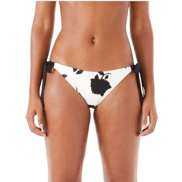 NWT! Kate Spade Side Bow Tie Bikini Bottom in Ivory - Size Large - Picture 1 of 6